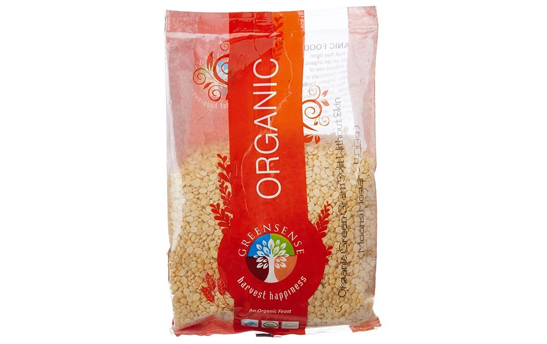 Green Sense Organic Green Gram Split Without Shell   Pack  500 grams